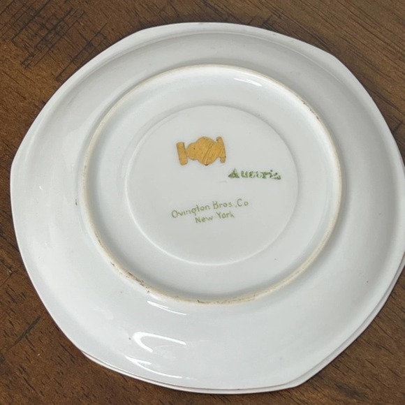 Ovington Bros Co Austria Cup Saucer Demitasse Intricate Gold Encrusted - Picture 14 of 16